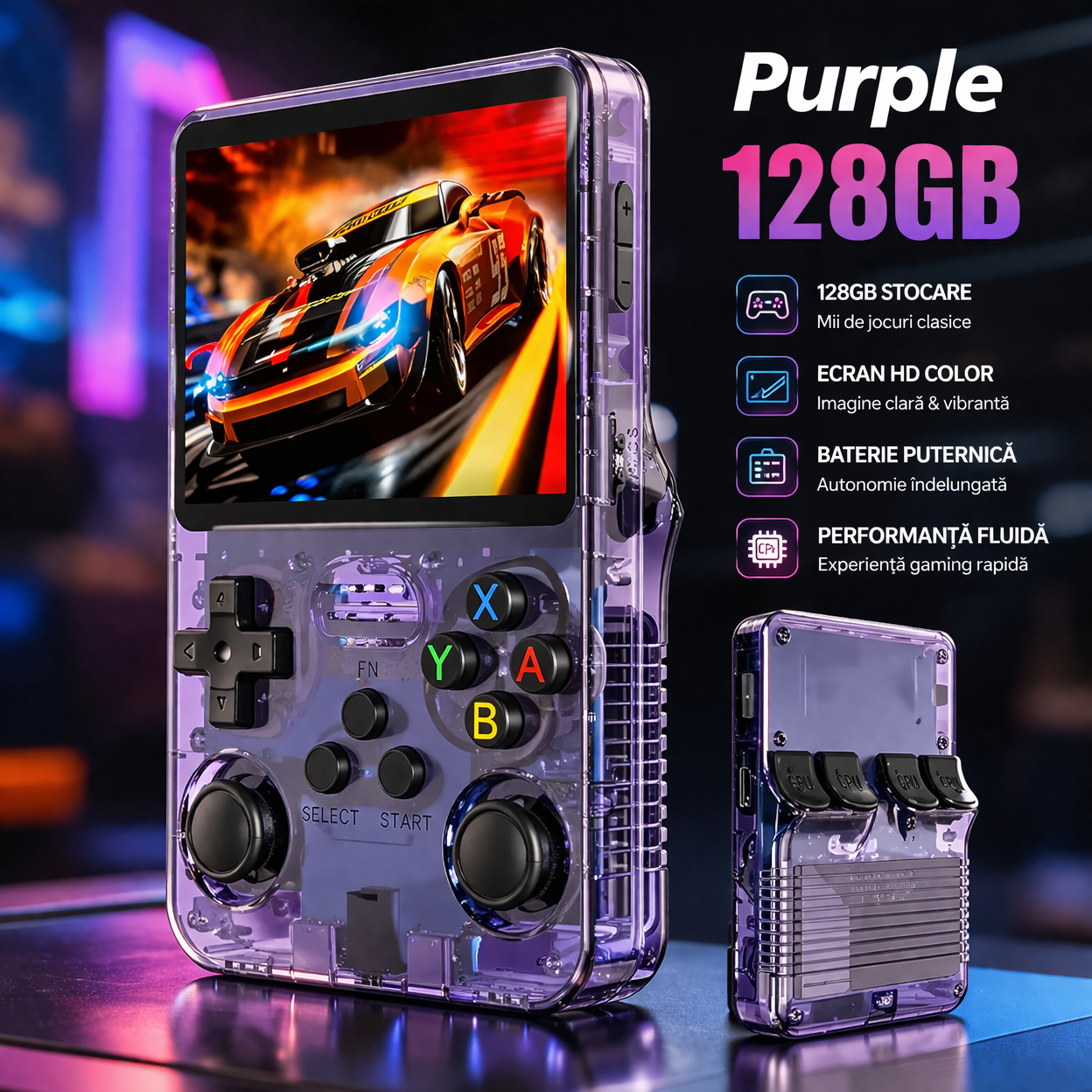 Experience Nostalgia with the 128G R36S Retro Handheld Gaming Console - Portable Linux System with 3.5" IPS Screen & 64GB of Classic Games