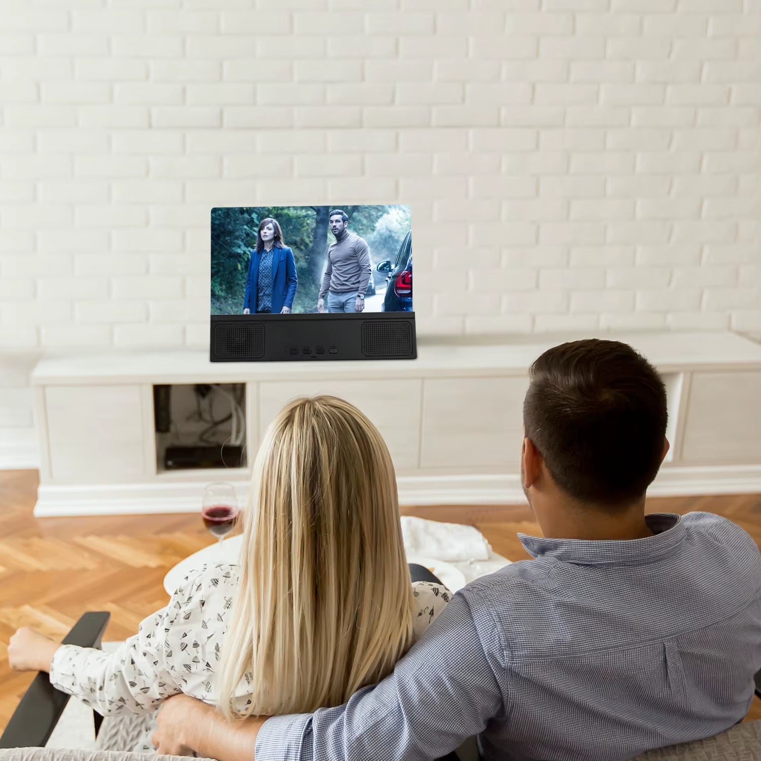 Erlebe das Heimkino-Feeling mit der 10-Zoll-Telefonbildschirmlupe und Bluetooth-Lautsprecher – 2-in-1 Faltbarer Ständer für alle Smartphones